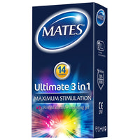 Mates Ultimate 3-in-1 Condoms (14 Pack)