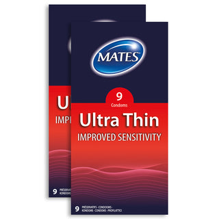 Mates Ultra Thin Condoms (2x9 Pack)