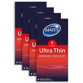 Mates Ultra Thin Condoms (4x9 Pack)