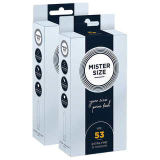 MISTER SIZE 53mm Condoms (2x 10 Pack)