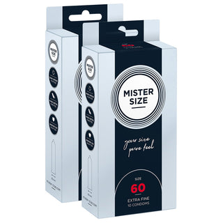 MISTER SIZE 60mm Condoms (2x 10 Pack)