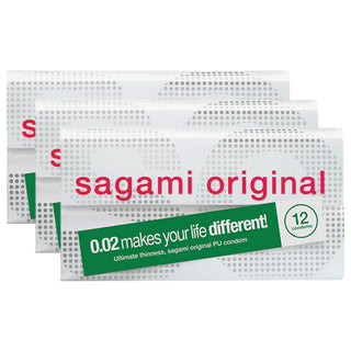 Sagami Original 0.02 Condoms (3x 12 Pack)