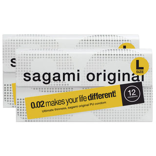 Sagami Original 0.02 Large Condoms (2x 12 Pack)