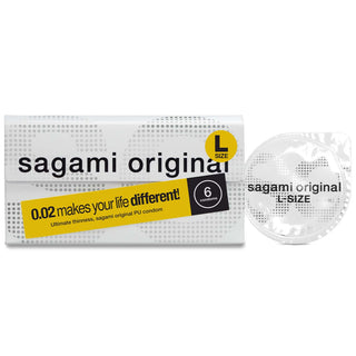 Sagami Original 0.02 Large Condoms (6 Pack)