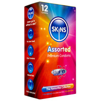 Skins Assorted Condoms (12 Pack) - Angled Packaging 1