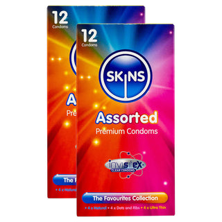 Skins Assorted Condoms (2x 12 Pack)