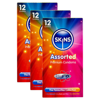 Skins Assorted Condoms (3x 12 Pack)