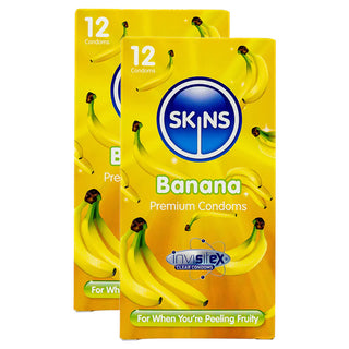 Skins Banana Condoms (2x 12 Pack)