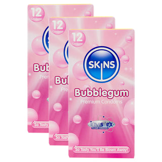 Skins Bubblegum Condoms (3x 12 Pack)