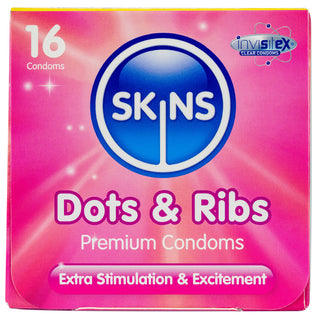 Skins Dots and Ribs Condoms (16 Pack)