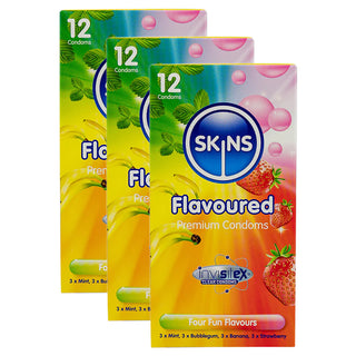 Skins Flavoured Condoms (3x 12 Pack)