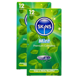 Skins Mint Condoms (2x 12 Pack)