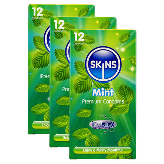 Skins Mint Condoms (3x 12 Pack)