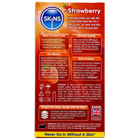 Skins Strawberry Condoms (12 Pack) - Back of Packaging 