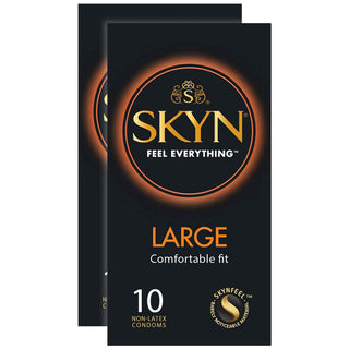 Skyn Large Non-Latex Condoms (2x 10 Pack)