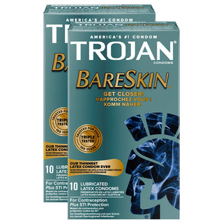 Trojan BareSkin Condoms (2x 10 Pack)