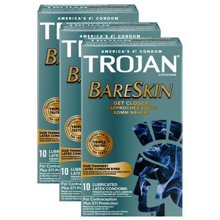 Trojan BareSkin Condoms (3x 10 Pack)