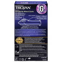 Trojan G-Spot Condoms (Back of Packaging)