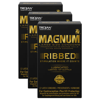 Trojan Magnum Large Size Condoms (3x 12 Pack)