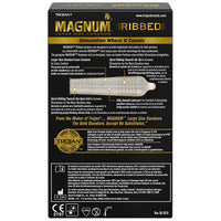 Trojan Magnum Ribbed Condoms (Back of Packaging)