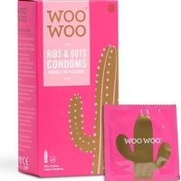 WooWoo Rib & Dots Condoms (12 Pack with Foil)