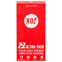 XO! Righteous Rubber Condoms Ultra-Thin (Front of Packaging)